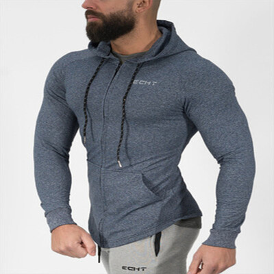 

Muscle Dr brother sports fitness clothing mens sports casual hooded sweater zipper shirt new