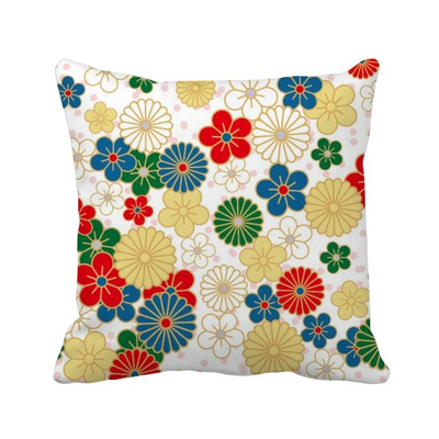 

Flowers Ukiyo-e Repeat Japan Square Throw Pillow Insert Cushion Cover Home Sofa Decor Gift