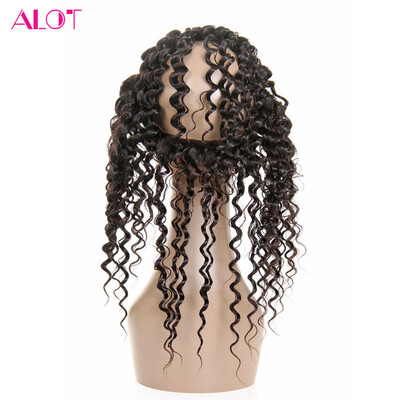 

Alot High Quality Indian 100 Virgin Human Hair Deep Wave 2242 Pre Plucked 360 Lace Frontal Natural Color