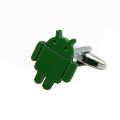

Yoursfs® медь с позолоченные Android робот стиль запонка мужской моды, украшения