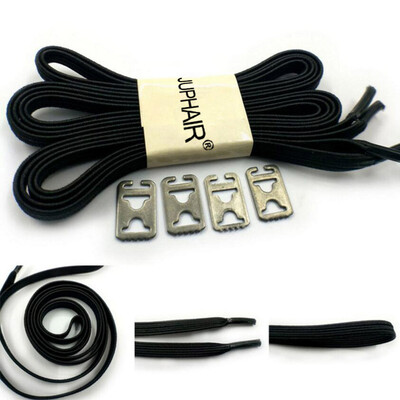 

JUP 50 Pairs Metal Lock Lacing Elastic Without Necktie Lace Adult Children Fashion Not Tie Laces for Sports Shoes Rope String