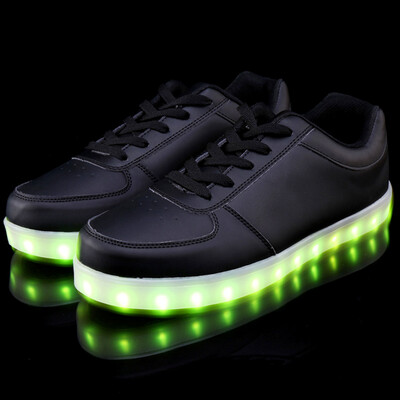 

7Colorful USB charging fluorescent flash shoes men&women LED luminous shoesCasual shoes