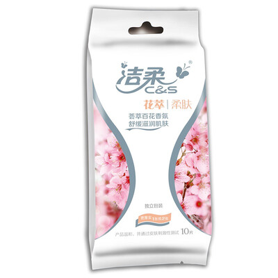 

Clean soft C & S moisturizing cleansing wipes 10 independent Aloe moisturizing old&new packaging random delivery