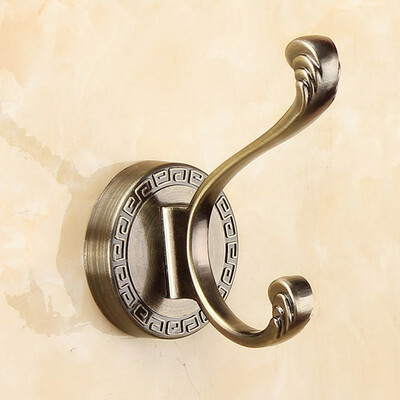 

Yuhuaze European antique hook wall double hook coat hook door hook hook wall hanging strong nail hook 3 Pack