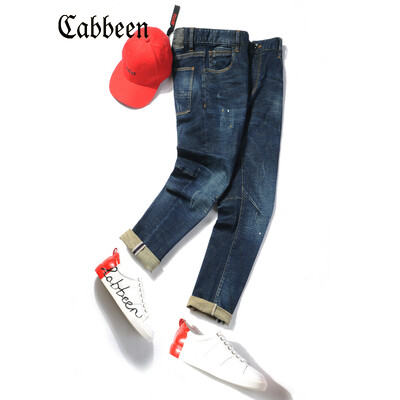 

Carbine CABBEEN 3181116520 Carbine mens slim feet jeans cotton micro-elastic long pants fashion trend youth 2018 spring S dark blue 87 34