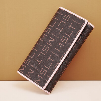 

MashaLanti Korean womens wallet fashion handbags printing trend long wallet casual clutch bag wild card bag female K098 brown
