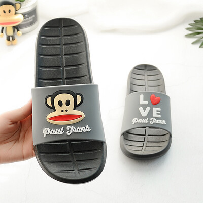 

PaulFrank big mouth monkey slippers couple models casual fashion outdoor sandals beach shoes men PF600 dark gray 44 suitable for wearing 43 yards