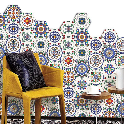 

decorative Nordic simulation tile wall stickers hexagonal non-slip floor stickers bathroom bathroom kitchen waterproof oil-pro