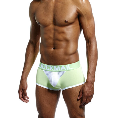 

JOCKMAIL mens boxer briefs cotton stitching mesh boxer briefs keep warm&comfortable
