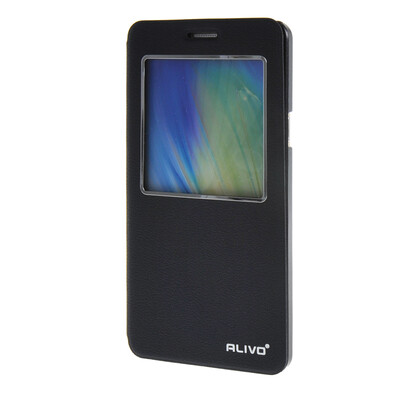 

MOONCASE Samsung Galaxy A7 Case View Leather Flip Pouch Bracket Back Cover Sapphire