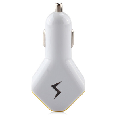 

Buself 42A Dual USB Car Charger for iPod nanoiPhoneMini iPadWhite Yellow