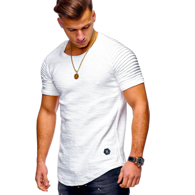 

Summer Mens Casual T Shirt Cotton Short Sleeve O-Neck Silm Fit T-shirt Men Fashion Solid Color Tee Shirts Tops Clothing