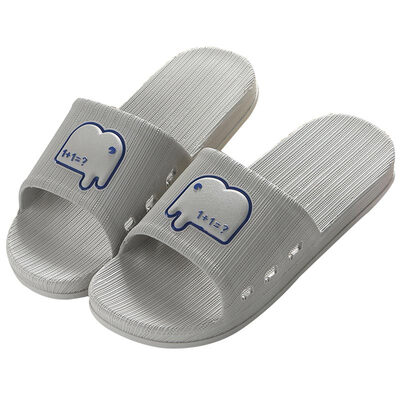 

Lovers couple bathroom slippers cute elephant bath plastic soft bottom sandals pink 3839 LJ89-88