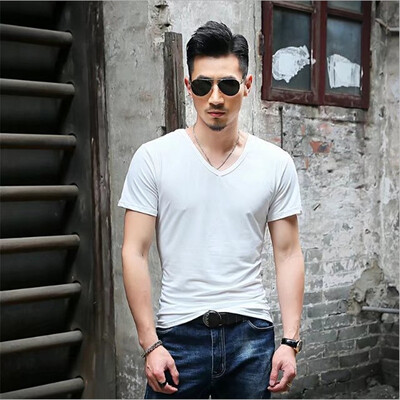 

Men V-neck Summer Short Sleeve T Shirt