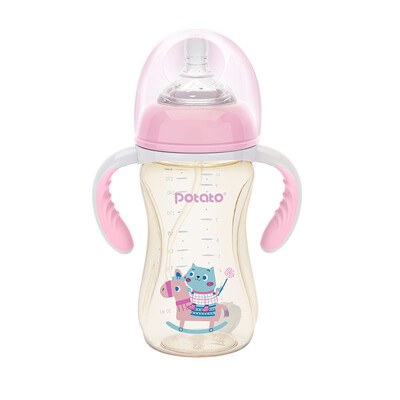

Small potato wide caliber bottle ppsu baby bottle newborn bottle with straw bottle baby anti-flatulence bottle 300ml