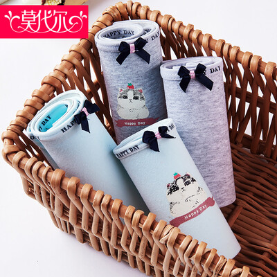 

Modal underwear womens cotton briefs cute bow print ladies underwear 4 combination 1 16080
