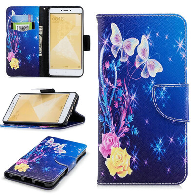 

BEFOSPEY Painting PU LeatherSoft TPU Card Slot Stand Wallet Case For Xiaomi Redmi Note 4 4X 55"2017