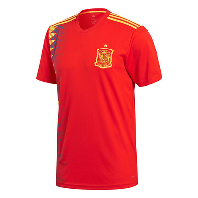 

2018 World Cup Spain Team Home Court Short Sleeve Jersey Fan Version Quality Shirt