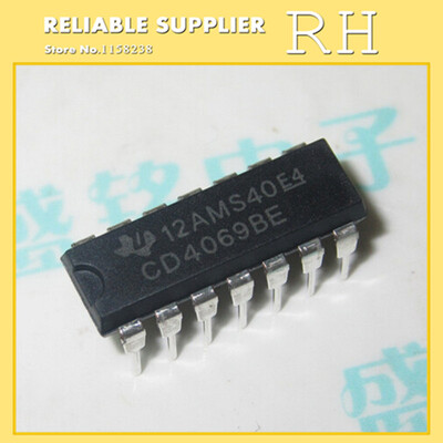 

100pcs/lot CD4069 CD4069BE CD4069UBE DIP14 Six non-gate / inverter