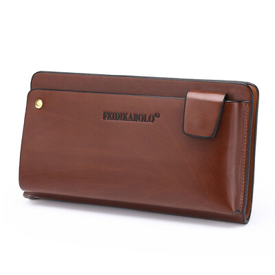 

New Mens Leather Business Hand Bag Clutch Bag Purse Retro Wallet Mobile Wallet B-fdk906