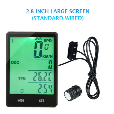 

INBIKE 28 Large Screen Bicycle Computer Wireless Bike Computer Rainproof Speedometer Odometer Cycling Measurable Stopwatch