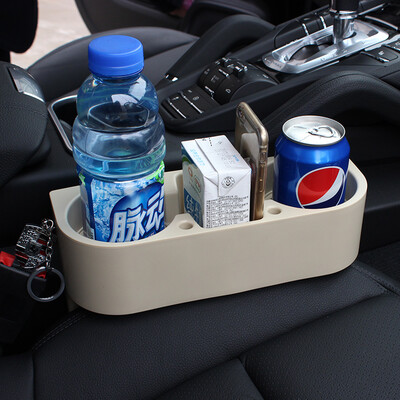 

YUECAR car storage box seat quilting car gap storage box beige cup holder auto supplies