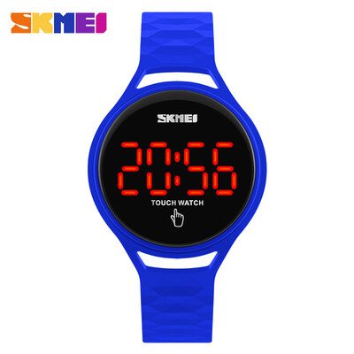 

2018 LED Man Women Touch Screen Waterproof Digital Watch Men SKMEI Brand Students Fashion Sports Watches Pu strap Wristwatches