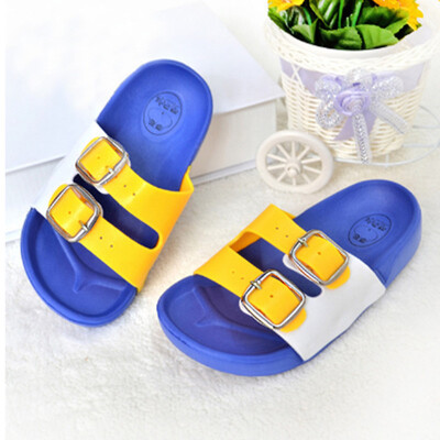 

New 2018 fashion buckle baby childrens slippers cute cartoon slippers summer boys girls beach slippers home kids shoes