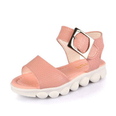 

2018 New Girls Sandals Summer Soft Bottom Beach Shoes Fashin Girls Sandals High Quality Students Flat Shoes Kids Shoes