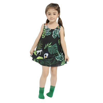 

Girls Dress 2018 New Arrival Summer Fashion Birthday Party A-Line Casual Floral Dresses For Girl Kids Clothes Sleeveless Hot