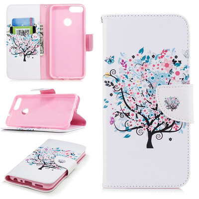 

BEFOSPEY Painting PU LeatherSoft TPU Card Slot Stand Wallet Case For Huawei P smart565"2018