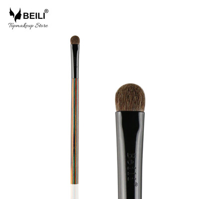 

BEILI Rainbow Long Handle Professional Eye shadow Smoky look Pony Hair Single Makeup Brushes