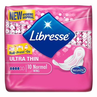 

light curve (Libresse) daily sanitary napkins 284mm 24 pieces of dry instantaneous suction leak-proof plastic shape of the amount of long-term use [European original import