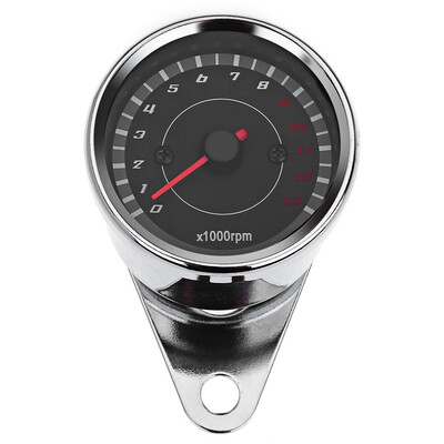 

CS-299 DC 12V Motorcycle Pointer Tachometer LED Gauge Meter 13000 RPM 13K RPM Backlit Odometer