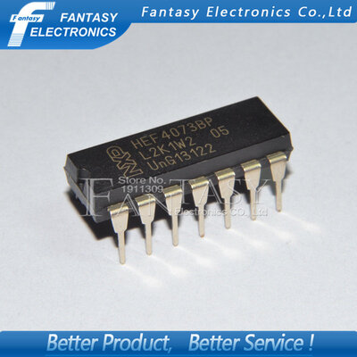

10PCS HEF4073BP DIP HEF4073 DIP14 new and original IC free shipping
