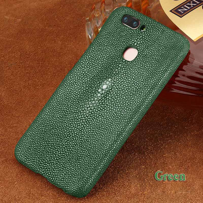 

Genuine Leather Phone Case For Vivo X9 X9S Plus Case Natural Pearl Fish Skin Back Cover