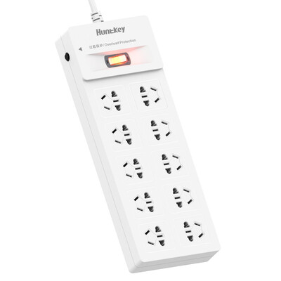 

Huntkey SSH101 10-bit 3m anti-overload Main switch socket row plug insert plug board Home good helper