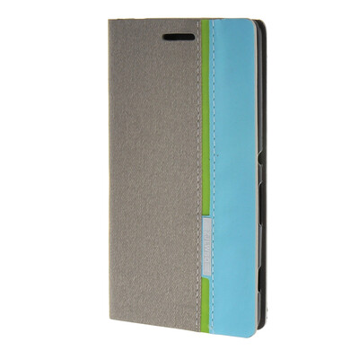 

MOONCASE Sony Xperia C4 чехол Minimalist style Leather Card Wallet Flip Slot Bracket Back чехол Cover Grey