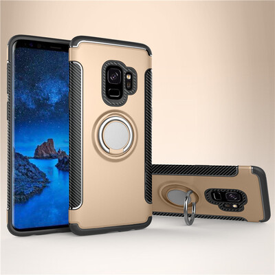 

Samsung Galaxys S7 EdgeS8S9 Armor Car Magnetic Suction Ring Bracket Silicon TPU Hard PC Phone Case