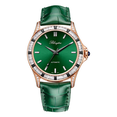 

RlongTou Wrist watch men Star Tracks 206M-P-C White black Rose Gold Green surface