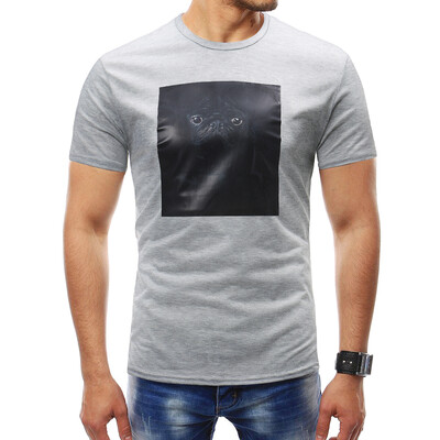 

Male 2018 Summer Short Sleeve Print High Quality Shirt O-Neck Slim Men T-Shirt Tops Fashion Mens Tee Shirt T Shirts