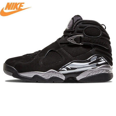 

Оригинальное новое прибытие Аутентичные NIKE Air Jordan 8 Joe 8AJ8 Черные и серебряные триггерные мужские ботинки для баскетбола