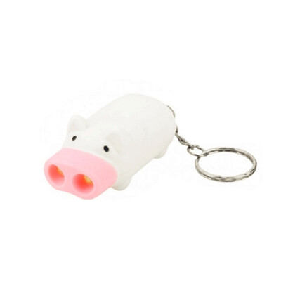 

Мини Свинья 2 Leds Экстренный фонарик Key Chain-White