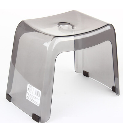

Additives plastic stool bathroom anti-slip stool square thickening with silicone mat gray 0838