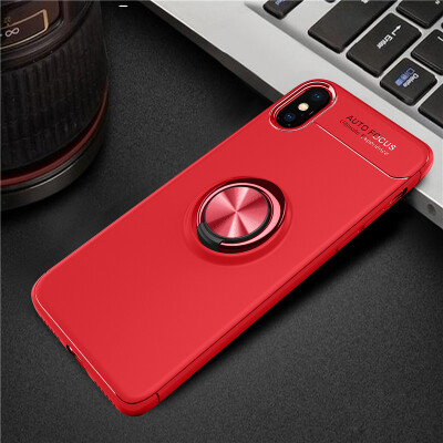 

Iphone X Luxury Metal Ring Magnetic Bracket Shockproof Cooling TPU Phone Case