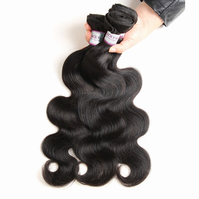 

Racily Hair Brazilian Body Wave Hair 3 Bundles Natrual Black Human Hair Extensions 100gPcs