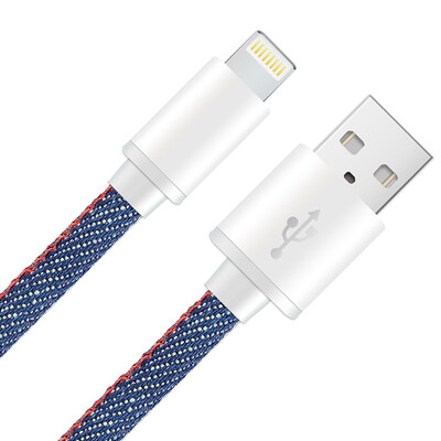 

Snowkids MFi certified Apple 6 5s data cable phone charger line power cord support iphone5 6s 7 Plus 7 SE ipad air 15 m denim blue