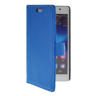 

MOONCASE Slim Leather Flip Wallet Card Pouch with Kickstand Shell Back ЧЕХОЛ ДЛЯ Huawei Honor 6 Blue