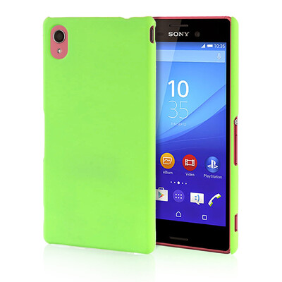 

MOONCASE Hard Rubberized Rubber Coating Devise Back Case Cover for Sony Xperia M4 Green