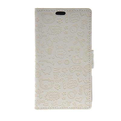 

MOONCASE Cute Little Witch Leather Side Flip Wallet Card Holder Stand Pouch ЧЕХОЛ ДЛЯ Sony Xperia E4 White